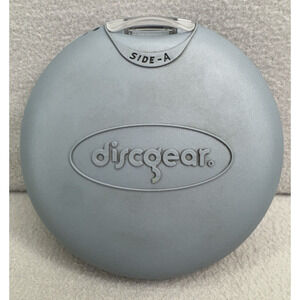 DiscGear 22 Disc CD DVD Holder Hard Shell Gray 2-Sided Carry Case CD Storage Y2K